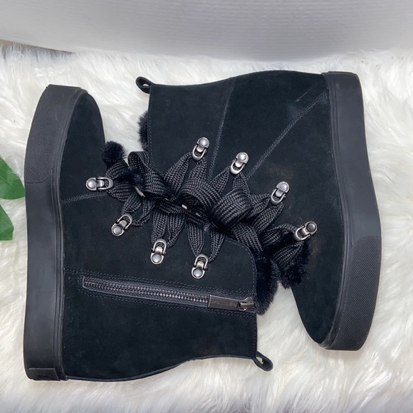 J SLIDES - WOMEN'S WHITNEY BOOTS - BLACK SUEDE SIZE 7.5M - Picture 6 of 17